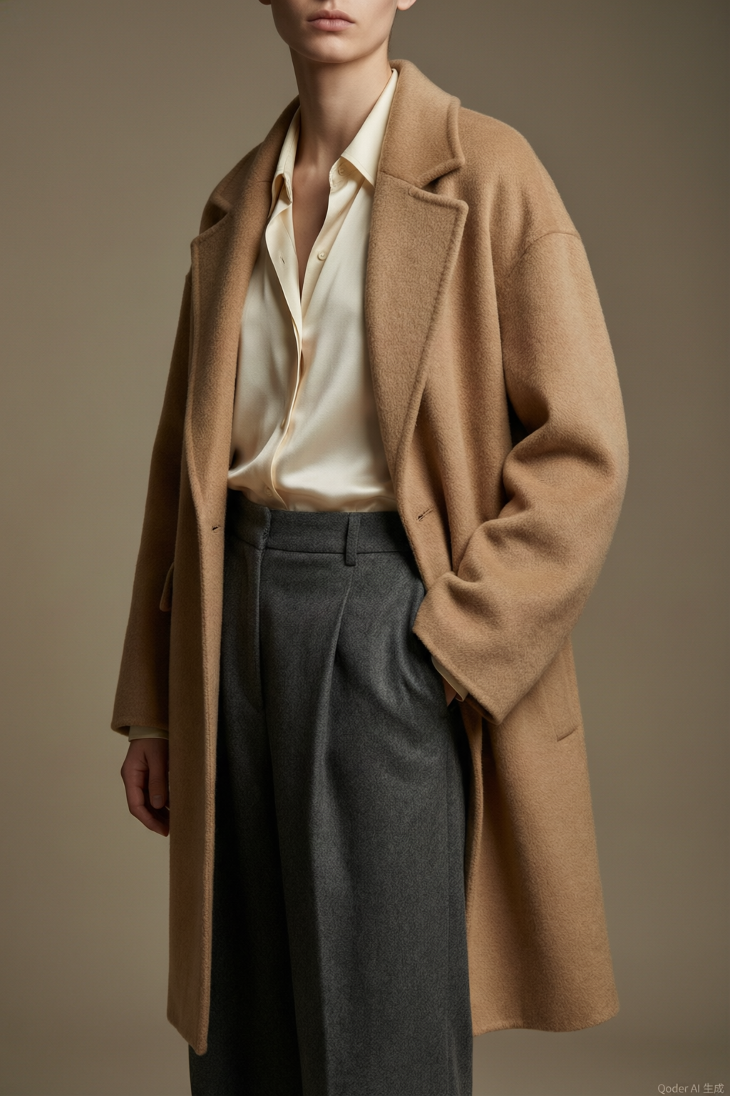 SOIE Autumn Winter 2026 Collection — model in camel coat